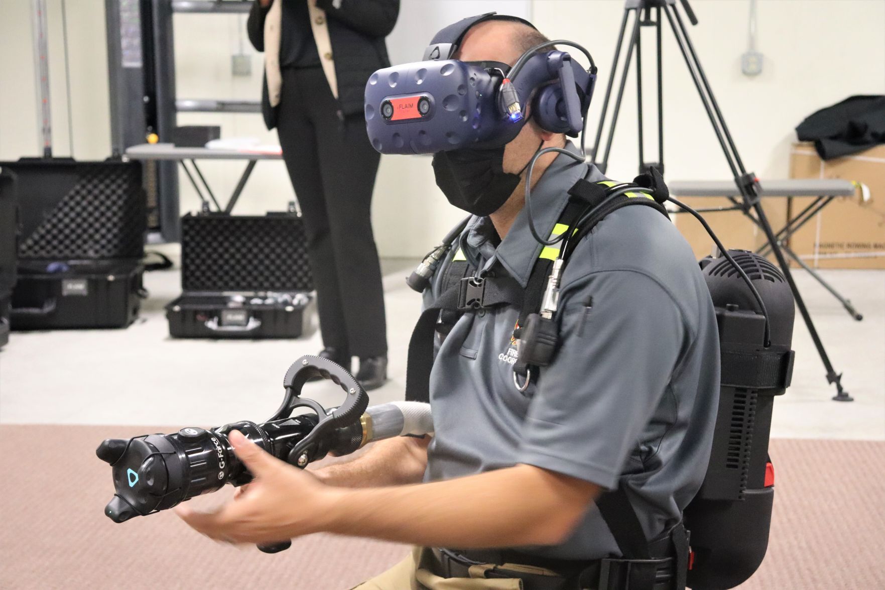 CVTC virtual reality firefighter training